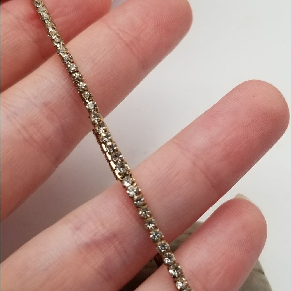 Delicate dainty crystal stretch bracelet gift for her feminine jewelry. H